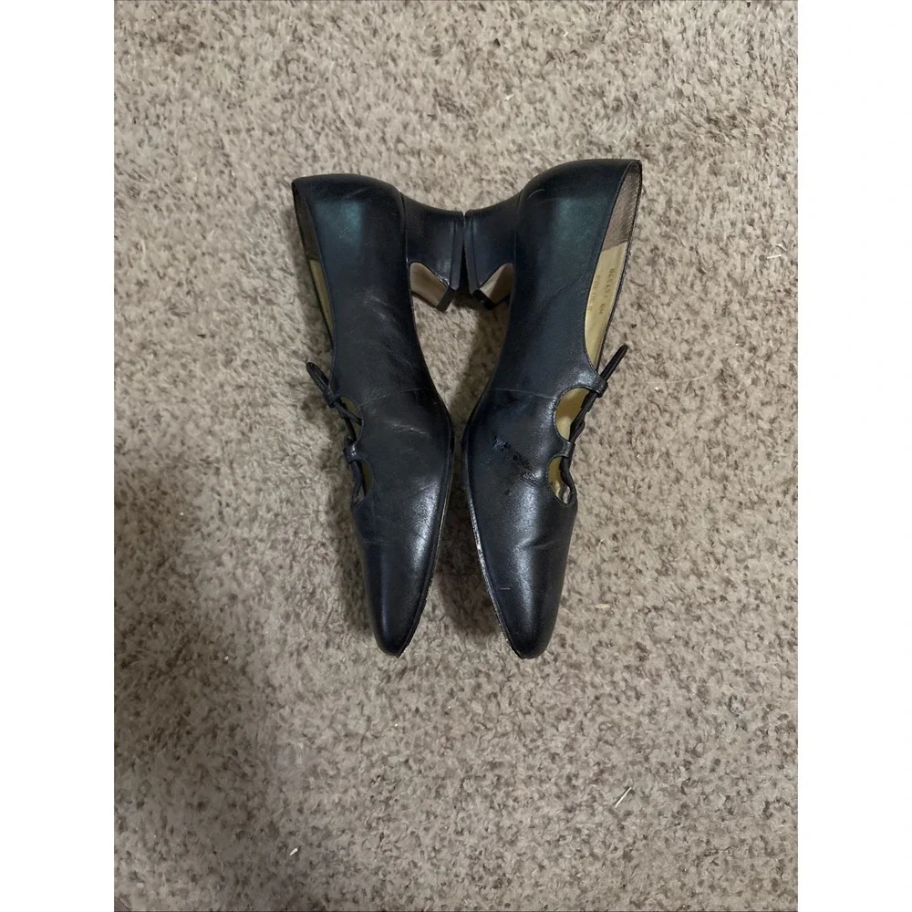 Life Stride Leather Dress Shoes Women's 8N Black‎ Slip On